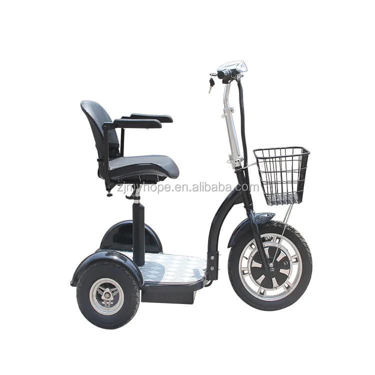 Scooter elétrico com cadeira de braço três rodas/scooter de mobilidade YXEB-712