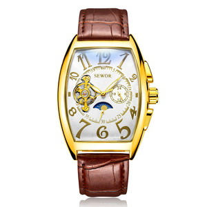 SEWOR 577 Original Casual Watches Fashion Leather Strap Dress Business Classic Watches Mechanical <strong>Automatic</strong> <strong>Wristwatch</strong> for Men - Product Image 2