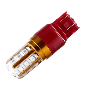 T20 7443 Màu Đỏ Nhấp Nháy 3030 18SMD Flash LED Bóng Đèn Siêu Sáng Tail Phanh Ánh Sáng Không Thấm Nước