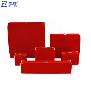 Zhihua marca chino tradicional boda ocho pecho rojo brazalete de Caja con cerradura de oro - Product Image 2