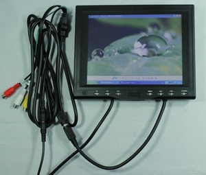 8 pulgadas 800*600 monitor lcd VGA + 2AV (PAL/NTSC) + entrada de audio para coche marcha atrás CCD - Product Image 4