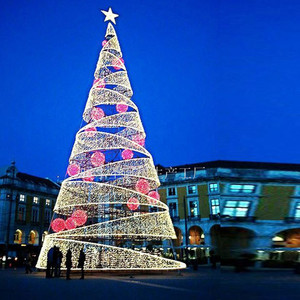 New Festival Decorative Big <strong>Outdoor</strong> Spiral Rope Led <strong>Light</strong> Christmas <strong>Tree</strong> - Product Image 2
