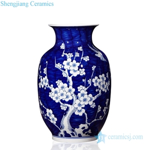 Florero de porcelana con patrón de flor de ciruelo en Jingdezhen, azul y blanco, precio barato, B/C/D/E/F/G/H, en color azul y blanco - Product Image 6