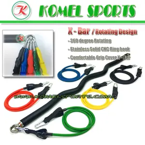 XBar - 360 degree rotating,S shape design for neck fit,Use with Resistance bands