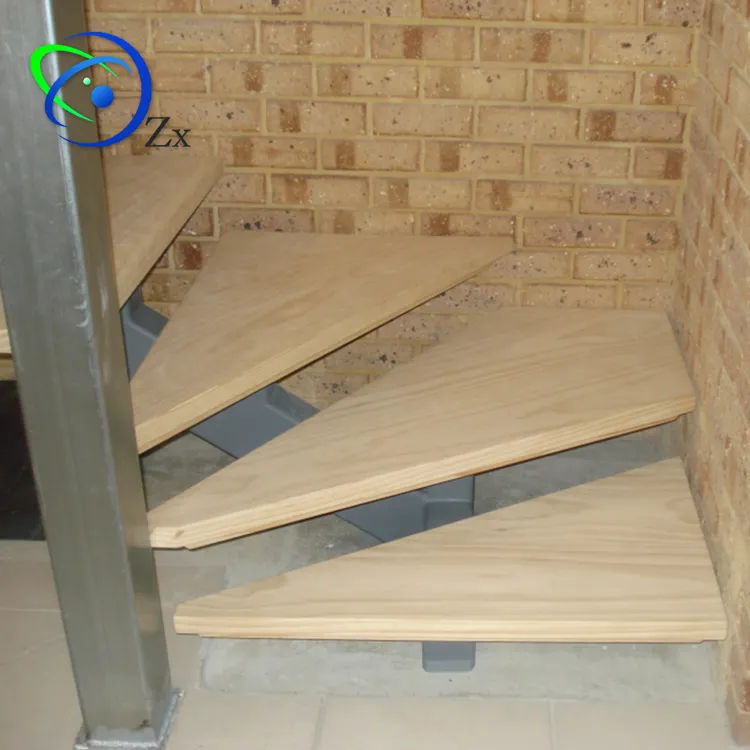 Escalier rétro poli, Design moderne, Installation facile, Structure en acier, escalier rétro