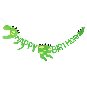 Décorations de fête de dinosaures 3D - Style Jurassic World Dinosaures Joyeux anniversaire Bannière et ballons - Ensemble de cadeaux de fête de dinosaures - Product Image 3