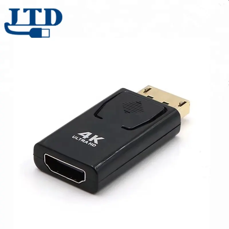 High Quality Black Gold Plated 4K*2K male to female DisplayPort dp to HDMI Converter Adapter cable for HDTV