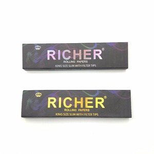 Papier à rouler fin format King Size naturel non blanchi de luxe avec logo personnalisé et filtres, combustion lente, prix usine - Product Image 2