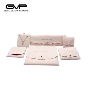 leather microfiber packaging jewelry pendant box pouch