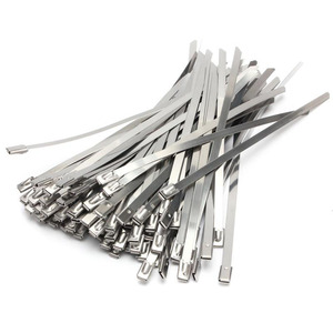 ربطة عنق معدنية مغلفة بالخدمة الشاقة SS304/من الفولاذ المقاوم للصدأ بسحاب ذاتي القفل - Product Image 1