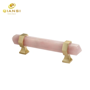 천연 자수정 황동 모던 방청 도어 크리스탈 가구 캐비닛 서랍장 옷장 주방 욕실 거실용 - Product Image 5