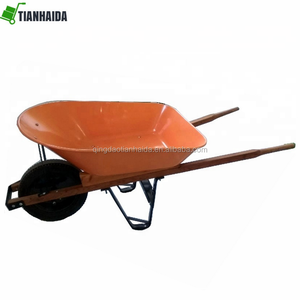 WH8802 140L Offre Spéciale grand australie plastique manche en bois brouette à double roue - Product Image 5