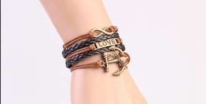 Friendship Multilayer Braided <strong>Bracelet</strong>, Customizable <strong>Bracelet</strong> Words, Anchor, Love 8 <strong>Knot</strong> <strong>Bracelet</strong> FN02 - Product Image 5