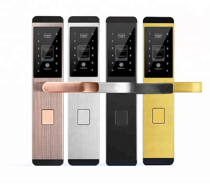 Усовершенствованный умный электронный дверной замок без ключа с цифровым паролем и Биометрическим распознаванием отпечатков пальцев для защиты дома от кражи, 2018