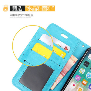 Flip caso de la cubierta con ranura para tarjeta para iPhone XS. XR de cuero dividido teléfono caso diseño suave TPU - Product Image 5
