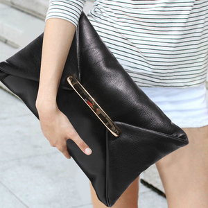 Pochette da sera per feste, buste <span class=keywords><strong>in</strong></span> vera <span class=keywords><strong>pelle</strong></span> con apertura a cerniera - Product Image 4