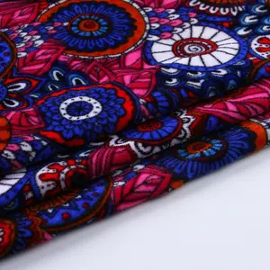 100 poly flower print super micro velvet 5000 fabric in india for coat