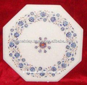 Inlay Marble Stone Table Top Pietra Dura Table Top - Product Image 1