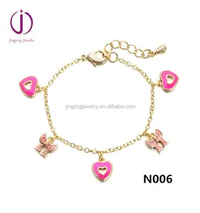 wholesale 925 sterling silver Enamel 18k gold baby bracelet jewelry