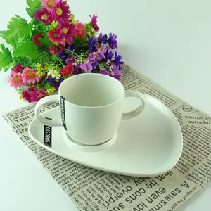 SANBO STOCK ceramic cheap bulk wholesale tea cups and saucers double ear tea cup and saucer set