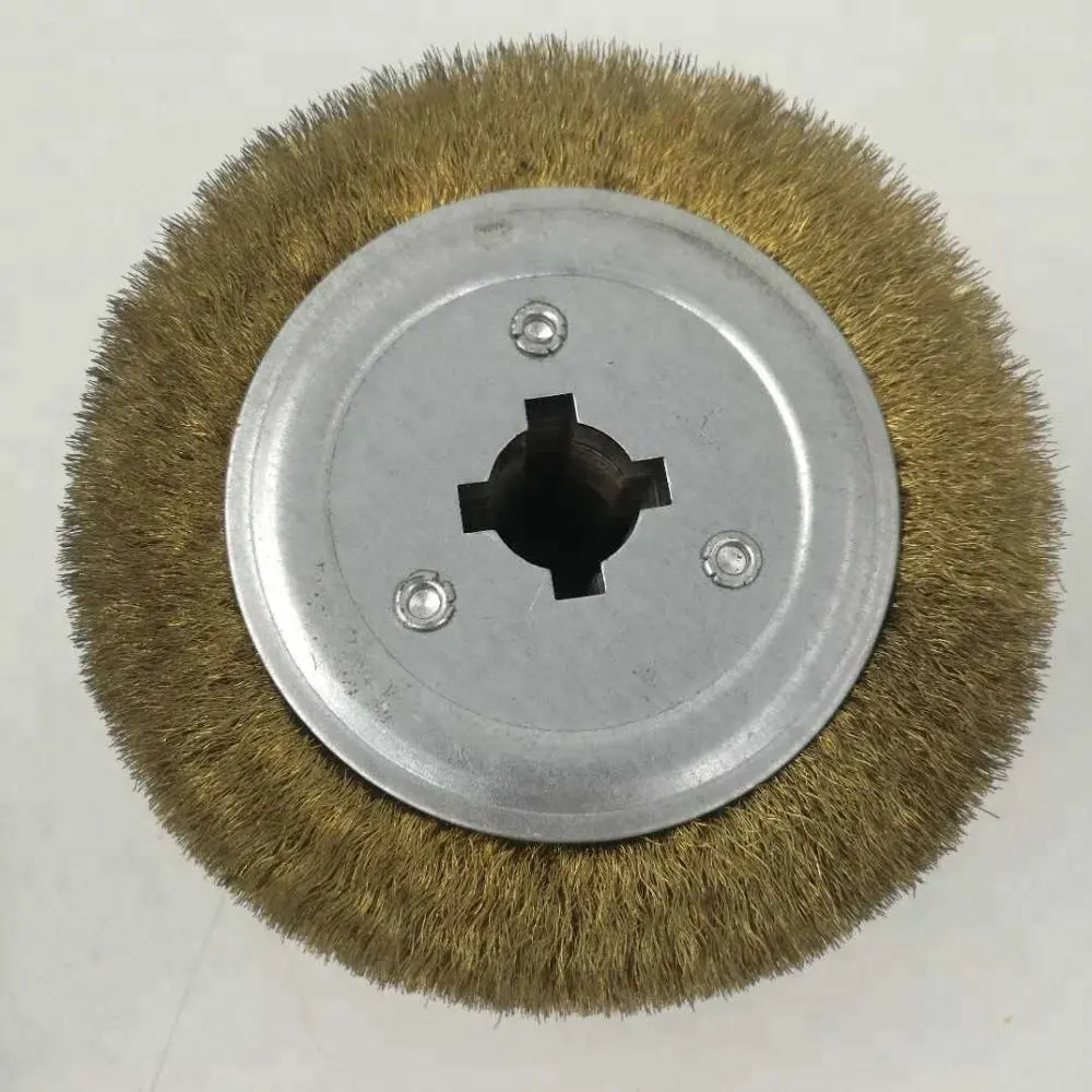 FMT Polishing Deburring Cleaning Brass-coated steel wire circular round brushes