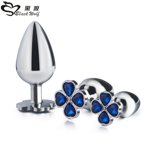 Lobo negro SM nuevo estilo sexo Venta caliente mujeres sexo juguetes metal silicona anal plug - Product Image 1