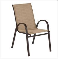 Chaise de terrasse empilable en maille pour jardin et extérieur