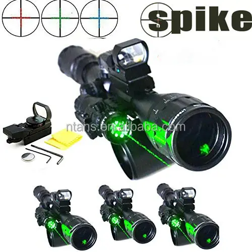 6-24x50 Red、緑、青Rifle Scope Riflescope Sight/1 ''Ring 20ミリメートル + レッドドットリフレックスサイト + グリーンレーザーサイトレッドドット & レーザースコープ
