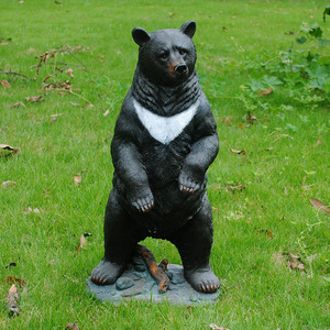 Decoración Animal vida tamaño de resina de fibra de vidrio de oso negro figurillas estatua - Product Image 2