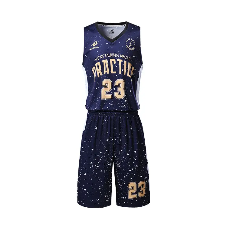 China Jersey Hersteller 2018 Neueste Basketball Jersey Design Kunden Sublimiert Schwarz Basketball Uniformen