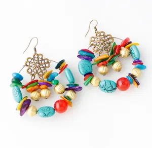 Wholesale Korea Fashion Retro Bohemian style handmade beaded earrings