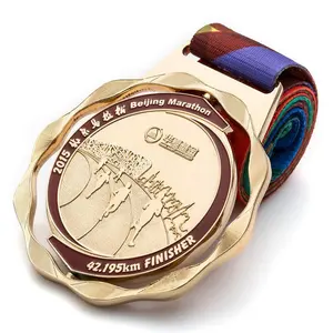 Basketball Zinc Alloy 3D Gold silver bronze cheap award running medal