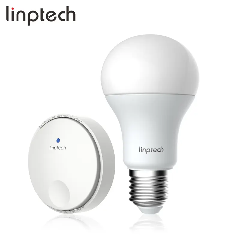 Linptech led emergency light bulb Cold White with rf wireless remote control e27 smart home lighting life bulb