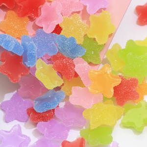 100 Pezzi Cabochon in Resina a Forma di Pentagramma, Simulazione Cibo Carino, Caramelle Gommose QQ per Decorazioni <span class=keywords><strong>Miniature</strong></span> Fai-da-Te - Product Image 2