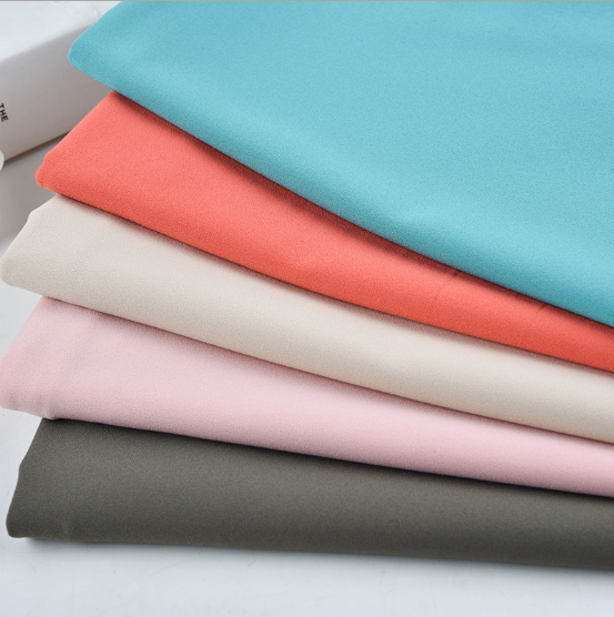 Высокое качество 4 трикотажная ткань, растягиваемая в обоих направлениях спандекс мох креп плоской подошве; Цвет однотонный; В наличии на складе