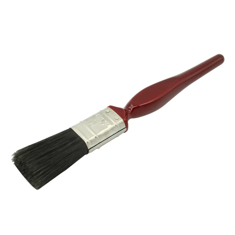 कस्टम मेड 1 इंच लाल संभाल बाल खड़े पेंट ब्रश