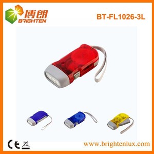 Fuente de la fábrica Material ABS barato de emergencia usado 3 <span class=keywords><strong>led</strong></span> Dynamo linterna antorcha - Product Image 1