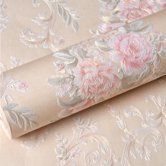 Geweven Natuur Roze Kleur Bloem Textuur Wallpapers 3d Behang Ontwerpen