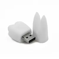 Werbe zahnarzt Geschenke Gadget USB-Stick Lustige Weisheit Zähne Form Scheibe PVC Zähne USB-Flash-Laufwerk Weiß USB 2.0 Ihr Logo OEM