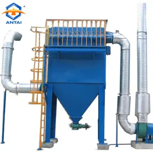 Pulse jet flat bag filter crusher dust collector