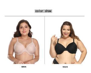 <span class=keywords><strong>Soutien</strong></span>-<span class=keywords><strong>gorge</strong></span> grande taille respirant à large poitrine et bonnet fin non rembourré pour femmes grande taille - Product Image 6
