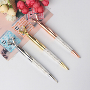¡Jingda marca regalo de boda, recuerdo de pluma de diamante Logotipo de diamantes de oro rosa de cristal - Product Image 4
