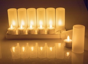 <span class=keywords><strong>Bougies</strong></span> style chauffe-plat à <span class=keywords><strong>LED</strong></span> sans flamme, <span class=keywords><strong>Rechargeable</strong></span>, 10 pièces/paquet, 12 pièces, lumière pour mariage ou anniversaire - Product Image 6
