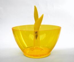 Grands bols alimentaires uniques en plastique de couleur bleue - Product Image 3