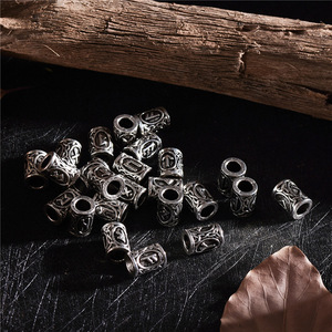 BC0044 Trade assurance-cuentas vintage vikingas, abalorios nórdicos paganos con letras antiguas, cuentas DIY, joyería religiosa - Product Image 5