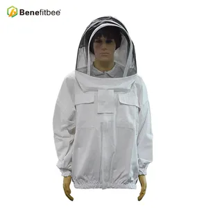 Chaqueta de abeja blanca para mantener abejas de alta calidad