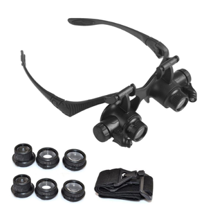 Loupe casque LED zoom loupe, pour bijoutier, haute puissance avec lumière LED - Product Image 1