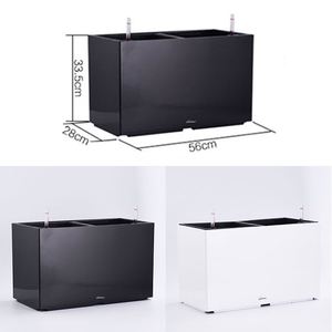 Leizisure-macetero Rectangular de plástico, suministros de <span class=keywords><strong>jardín</strong></span> <span class=keywords><strong>chino</strong></span>, autoriego - Product Image 4