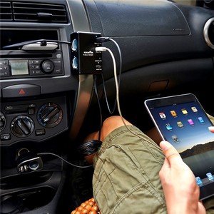 Rocketek 45.5 W 3 12 <span class=keywords><strong>V</strong></span> toma de <span class=keywords><strong>cargador</strong></span> de coche, 6 Tomas de Corriente USB <span class=keywords><strong>Cargador</strong></span> de Coche con 35 "cable - Product Image 5