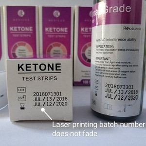 Vente chaude bandelettes de test de cétone d'urine cétone laboratoire test kit test facile à la maison baril emballage de sac en aluminium